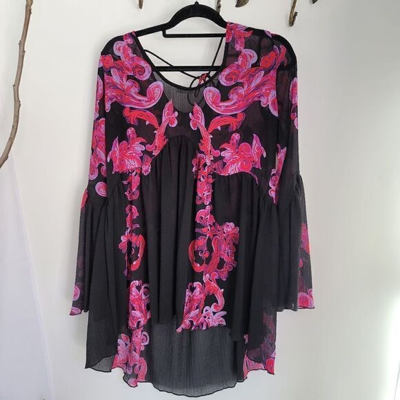 Free people symphony bell sleeve tunic dress - Picture 2 of 7